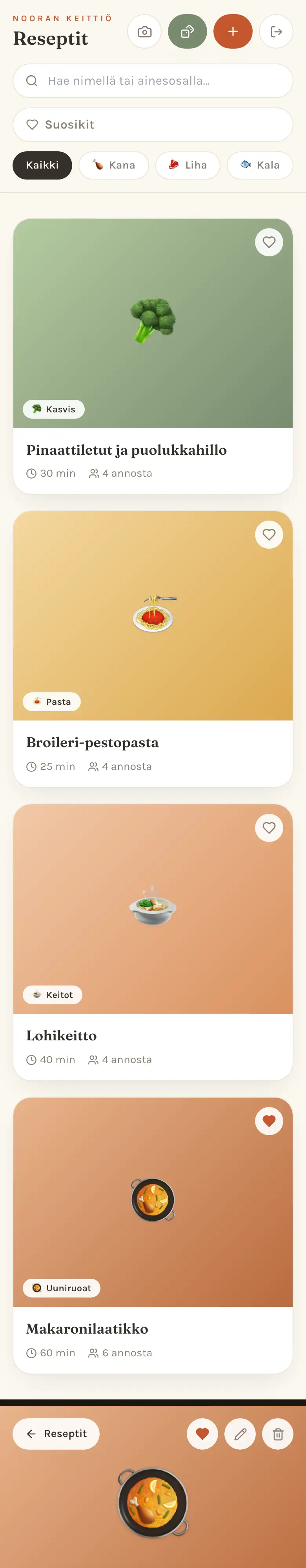Nooran keittiö — mobile