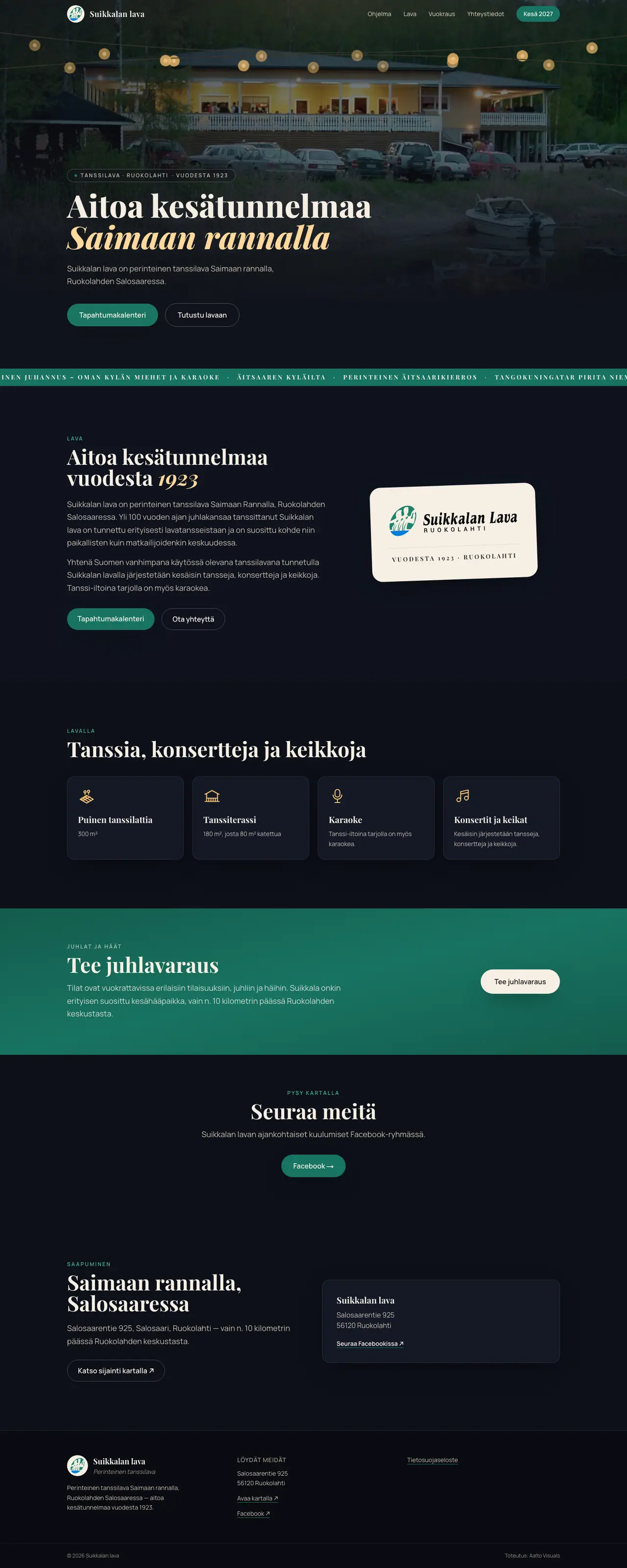 Suikkalan lava — desktop